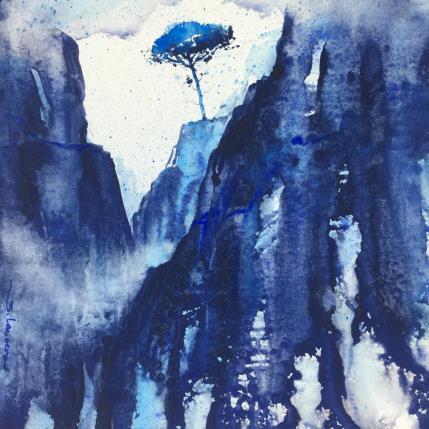 Peinture Calanques par Langeron Stéphane | Tableau Figuratif Aquarelle Paysages