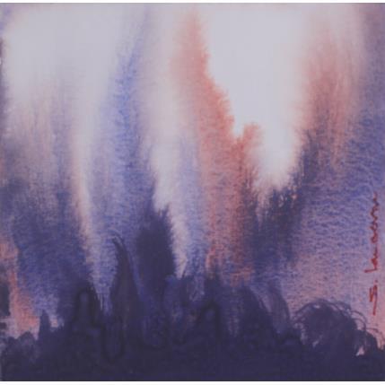 Peinture Abstraction boisée par Langeron Stéphane | Tableau Matiérisme Aquarelle