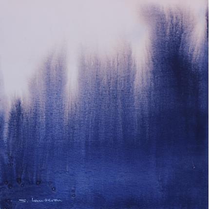 Peinture Forêt abstraite par Langeron Stéphane | Tableau Matiérisme Aquarelle