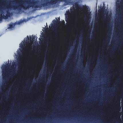 Peinture Contre jour sur la forêt par Langeron Stéphane | Tableau Matiérisme Aquarelle