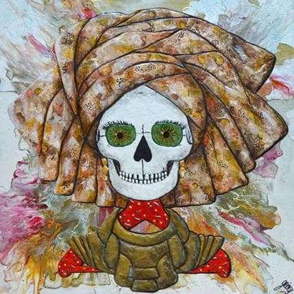 Painting Africana by Geiry | Painting Figurative Acrylic Portrait