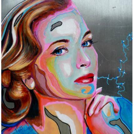 Gemälde Grace Kelly von Medeya Lemdiya | Gemälde Pop-Art Metall Pop-Ikonen, Porträt