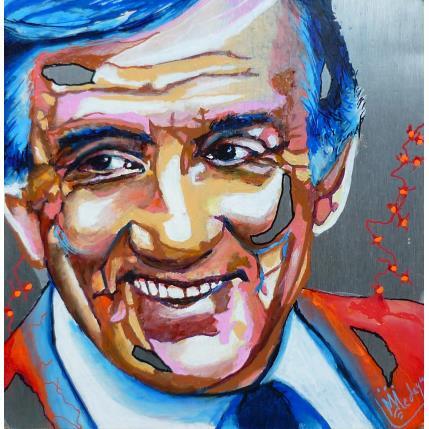 Peinture Lino ventura par Medeya Lemdiya | Tableau Pop-art Métal Icones Pop, Portraits