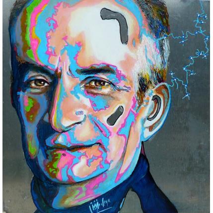 Peinture Louis de Funès par Medeya Lemdiya | Tableau Pop-art Métal Icones Pop, Portraits
