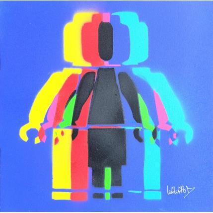 Peinture Multi Lego Bleu  par Wawapod | Tableau Pop-art Acrylique, Posca Icones Pop