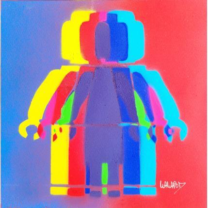 Peinture Multi Lego Bleu Rouge par Wawapod | Tableau Pop-art Acrylique, Posca Icones Pop