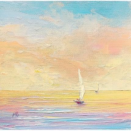 Peinture Sérénité à l'infini par Blandin Magali | Tableau Figuratif Huile Paysages