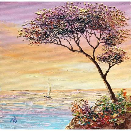 Peinture Chemin côtier par Blandin Magali | Tableau Figuratif Huile Paysages