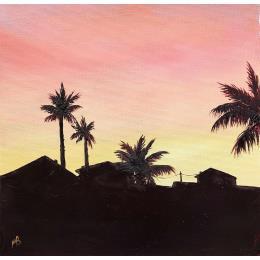 Peinture Soirée d'été  par Blandin Magali | Tableau Figuratif Huile Paysages