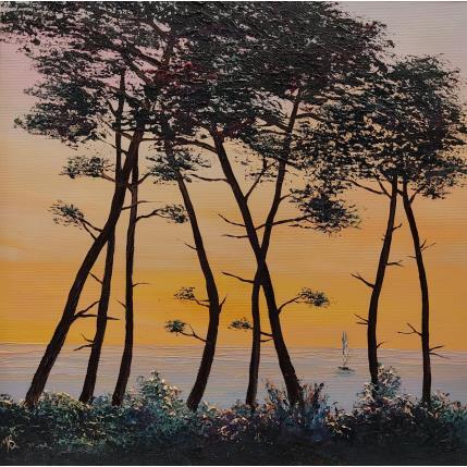 Peinture La danse des pins par Blandin Magali | Tableau Figuratif Huile Paysages