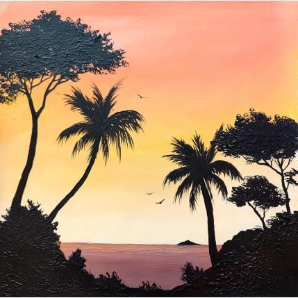 Peinture Début de soirée  par Blandin Magali | Tableau Figuratif Huile Paysages