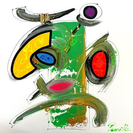 Peinture YAKO par Perrotte | Tableau Art Singulier Acrylique, Huile