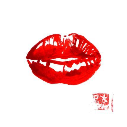 Peinture Lipstick par Péchane | Tableau Figuratif Encre