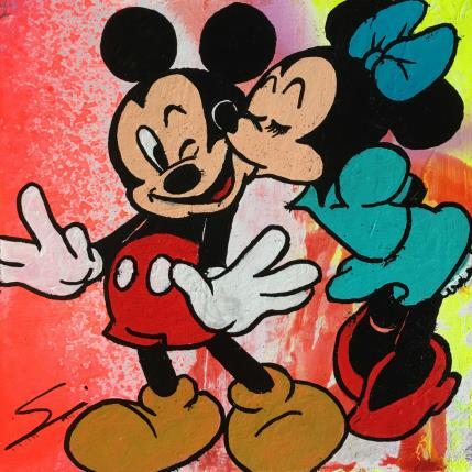 Painting KISSES FOR EVER by Mestres Sergi | Painting Pop-art Acrylic, Graffiti Pop icons