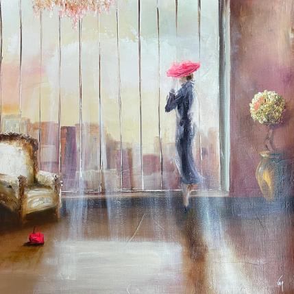 Peinture vous attendre  par Vinnie | Tableau Figuratif Huile Scènes de vie