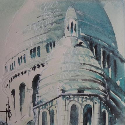 Peinture La blancheur des dômes  par Abbatucci Violaine | Tableau Figuratif Aquarelle