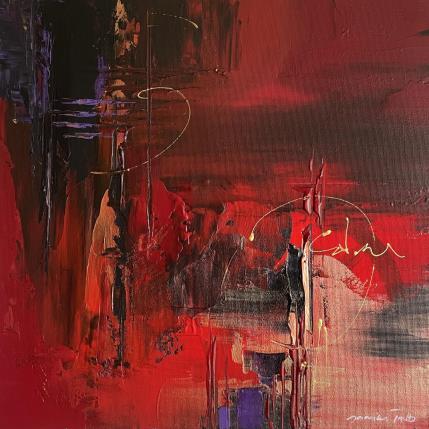 Peinture Crimson (ii) par Talts Jaanika | Tableau Abstrait Acrylique Urbain