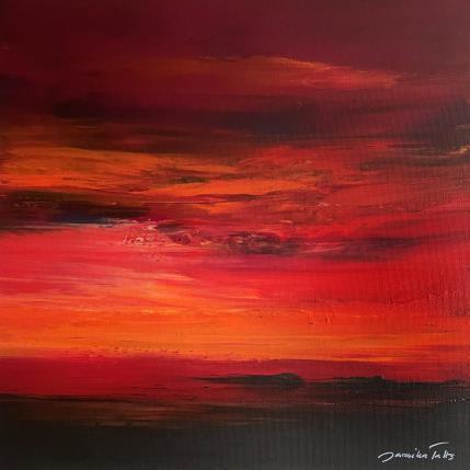 Peinture Ablaze (iv) par Talts Jaanika | Tableau Abstrait Acrylique Paysages