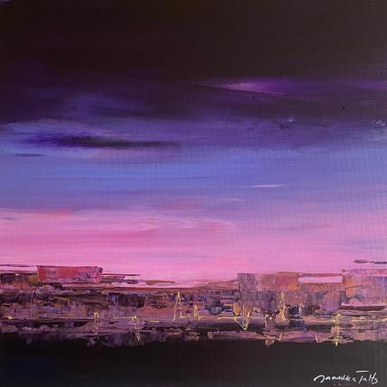 Peinture Purple Sky (ii) par Talts Jaanika | Tableau Abstrait Acrylique Paysages