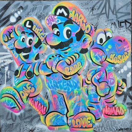 Peinture Los amigos par Kedarone | Tableau Street Art Graffiti, Posca Icones Pop