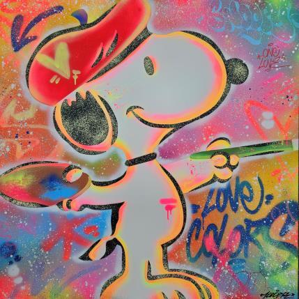 Peinture Snoopy colors par Kedarone | Tableau Pop-art Graffiti, Posca Icones Pop