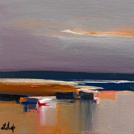 Peinture Un soir par Chevalier Lionel | Tableau Figuratif Acrylique Marine, Minimaliste, Paysages