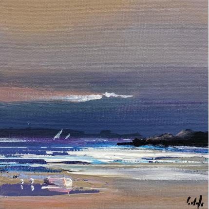 Peinture Playa par Chevalier Lionel | Tableau Figuratif Acrylique Marine, Minimaliste, Paysages