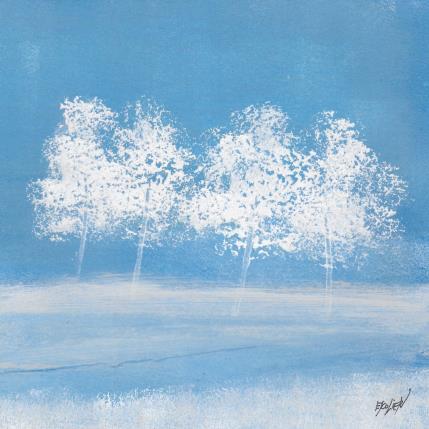 Peinture  Aussi grands que le ciel par Escolier Odile | Tableau Figuratif Acrylique, Carton, Sable Paysages