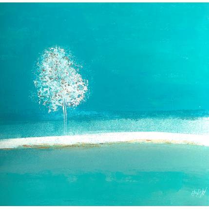 Painting Sensation de liberté by Escolier Odile | Painting Figurative Acrylic, Sand Landscapes