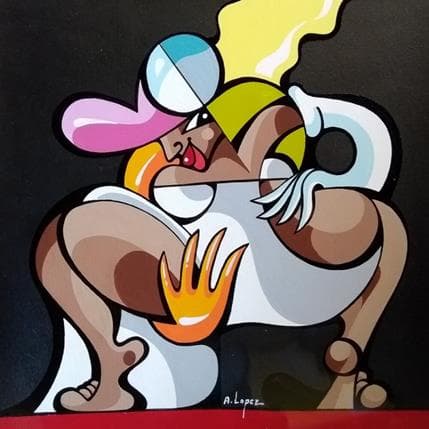 Peinture L'âge de l'exploration par Lopez Alfredo | Tableau Figuratif Acrylique scènes de vie