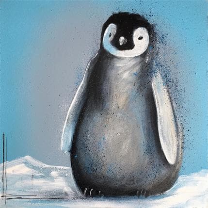 Peinture Sur la banquise par Locoge Alice | Tableau Figuratif Acrylique animaux