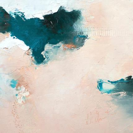 Peinture Des jours heureux par Dumontier Nathalie | Tableau Abstrait Huile Minimaliste