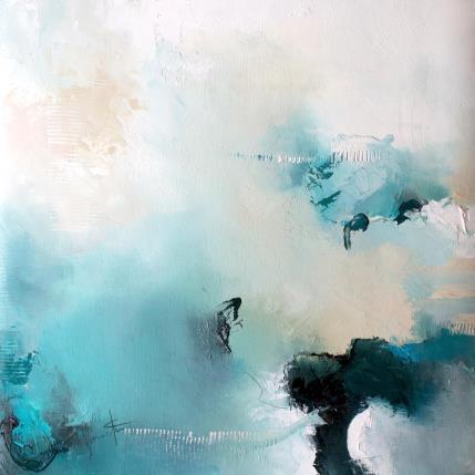 Peinture Quand je rêve de jade par Dumontier Nathalie | Tableau Abstrait Huile Minimaliste