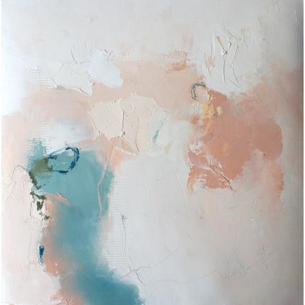 Painting Dans l'ombre rosée by Dumontier Nathalie | Painting Abstract Oil Minimalist