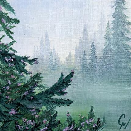 Peinture Les premiers bourgeons par Pressac Clémence | Tableau Figuratif Huile Paysages