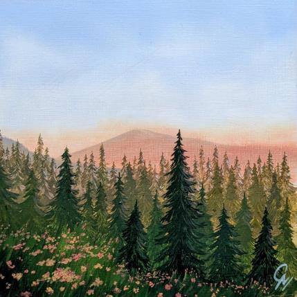 Peinture Lumière du soleil par Pressac Clémence | Tableau Figuratif Huile Paysages