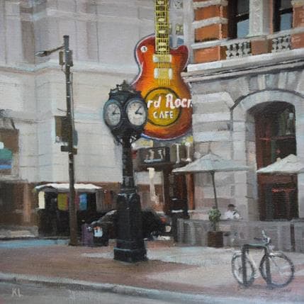 Peinture Hard Rock Café par Lokotska Katie  | Tableau Figuratif Huile Urbain