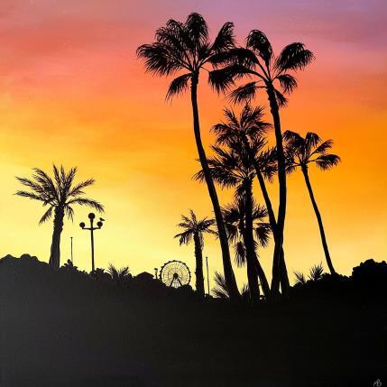 Peinture Un soir d'été par Blandin Magali | Tableau Figuratif Acrylique, Huile Paysages