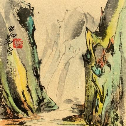 Peinture Mountains  par Yu Huan Huan | Tableau Figuratif Encre Natures mortes, Paysages
