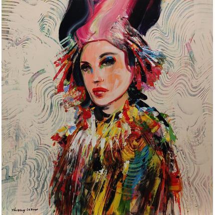 Peinture Reine des Couleurs par Vieux Thierry | Tableau Figuratif Acrylique Portraits