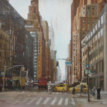 Peinture Chrysler building par Lokotska Katie  | Tableau Figuratif Huile Urbain