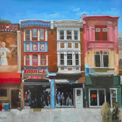 Peinture South Philadelphia par Lokotska Katie  | Tableau Figuratif Huile Urbain
