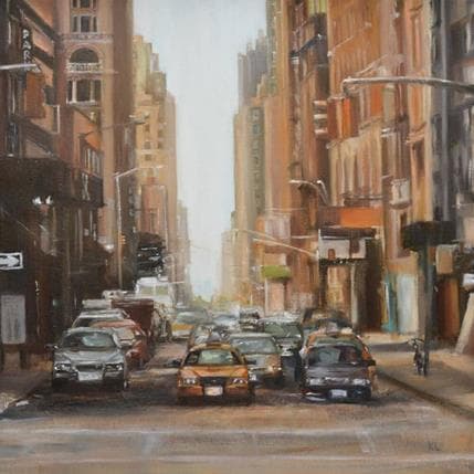 Peinture 5 th avenue par Lokotska Katie  | Tableau Figuratif Huile Urbain
