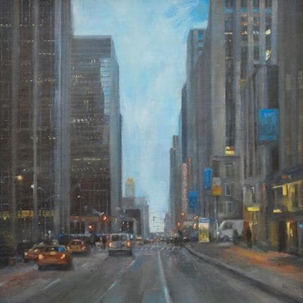 Peinture On my way par Lokotska Katie  | Tableau Figuratif Huile Urbain