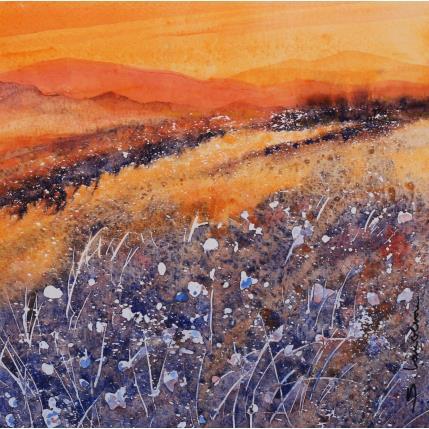 Peinture Petites fleurs des champs par Langeron Stéphane | Tableau Matiérisme Aquarelle