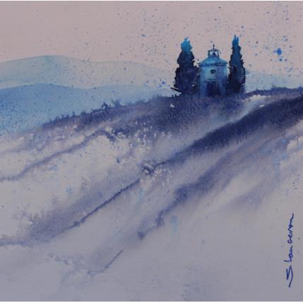 Peinture Une chapelle en Toscane par Langeron Stéphane | Tableau Matiérisme Aquarelle