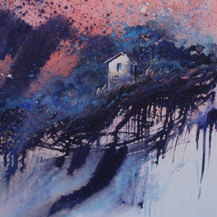 Peinture Solitude par Langeron Stéphane | Tableau Matiérisme Aquarelle