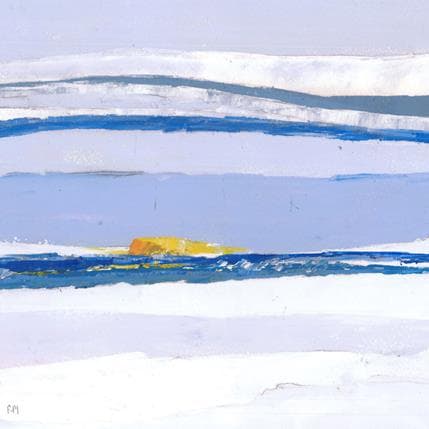 Peinture Récif par Marteau Frederique | Tableau Abstrait Huile Paysages