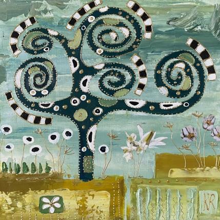 Peinture Garden par Romanelli Karine | Tableau Figuratif Collage Paysages, Scènes de vie