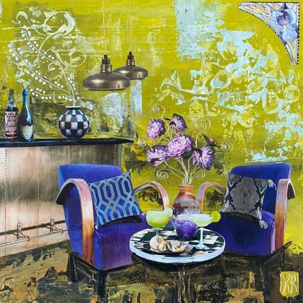 Painting Cocktail by Romanelli Karine | Painting Figurative Gluing Life style